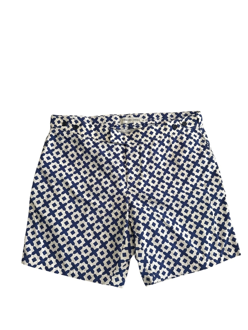 Frescobol Carioca Rio de Janeiro Geometric Print Swim Shorts Size 36 Swim Trunks